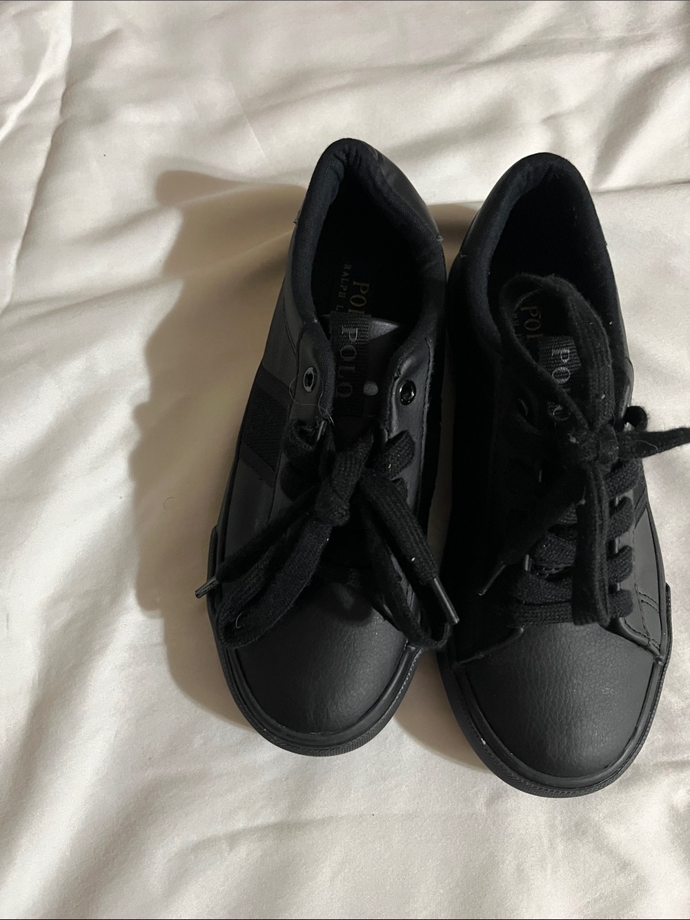 Polo by Ralph Lauren Kids Black Low-Top Lace-Up Sneakers